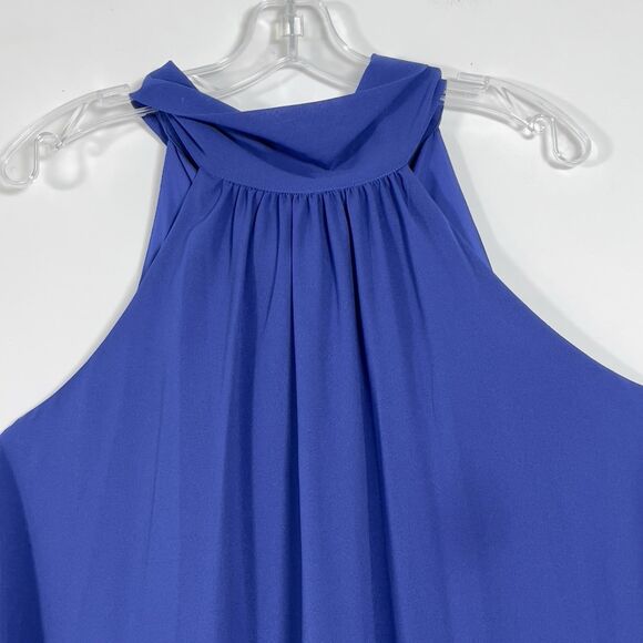 Badgley Mischa Elise Mini Dress Sz 10 Trapeze Back Tie Turtleneck Sleeveless - Picture 3 of 13